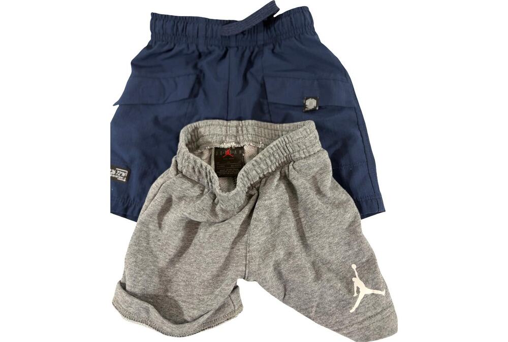 Toddler Boys 2T Shorts Lot Jordan Gray Sweat Shorts Navy Cargo Shorts